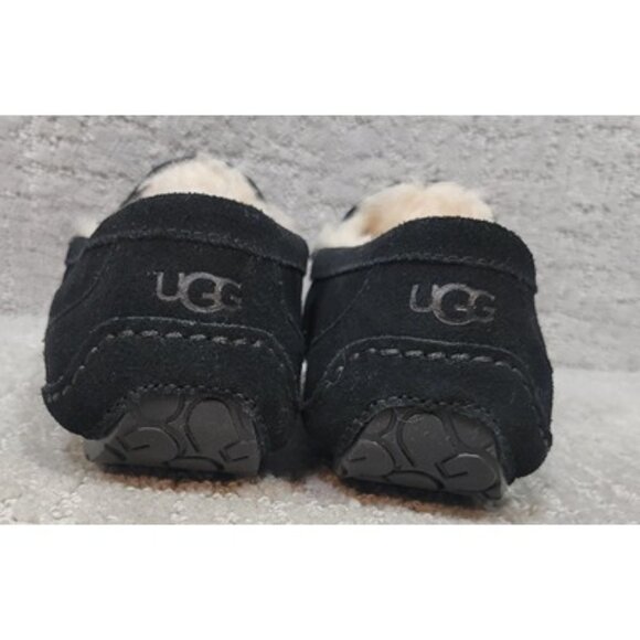 Ugg Womens Size 4MBlack Suede Slip On Flat Shearling Loafer Shoes.NEW - Picture 10 of 12